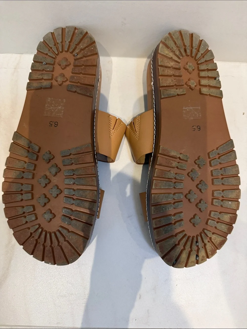 Madewell Tan Double-Strap Slide Sandals